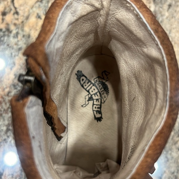 Freebird by Steven Belle Fringe Boho Bootie Suede BOOTS Western Brown Boots SZ 7 - Picture 9 of 12